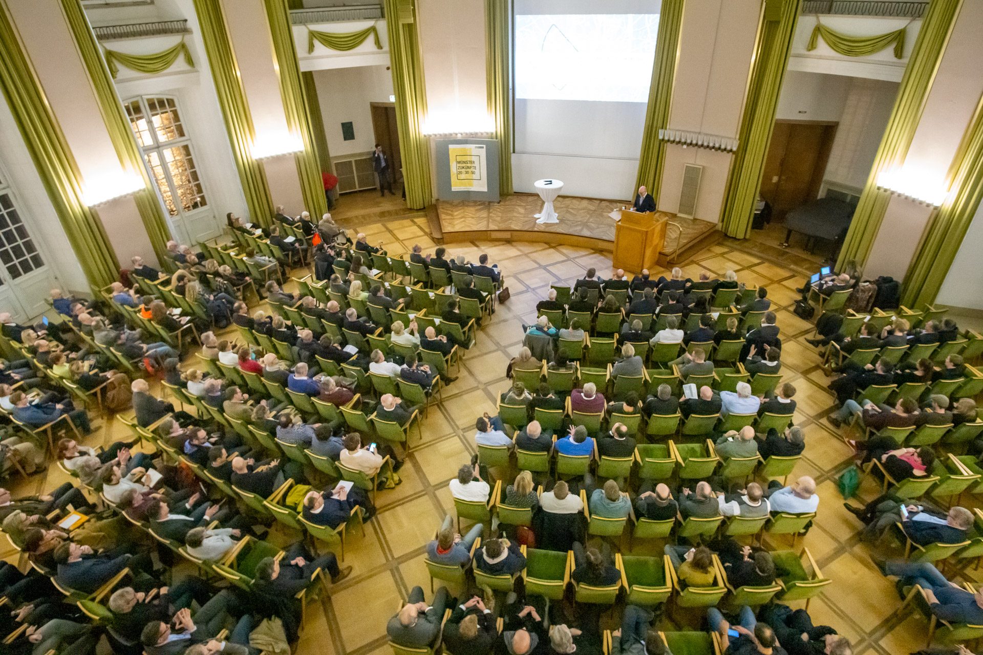 Der Musik-Campus als Teil der Stadtentwicklung. Präsenation in der Aula des Schlosses am 15.1.2020, Foto: Jörg Kersten