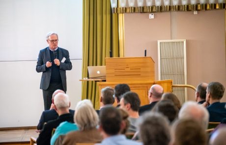 Der Musik-Campus als Teil der Stadtentwicklung. Präsenation in der Aula des Schlosses am 15.1.2020, Foto: Jörg Kersten