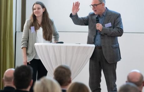 Der Musik-Campus als Teil der Stadtentwicklung. Präsenation in der Aula des Schlosses am 15.1.2020, Foto: Jörg Kersten